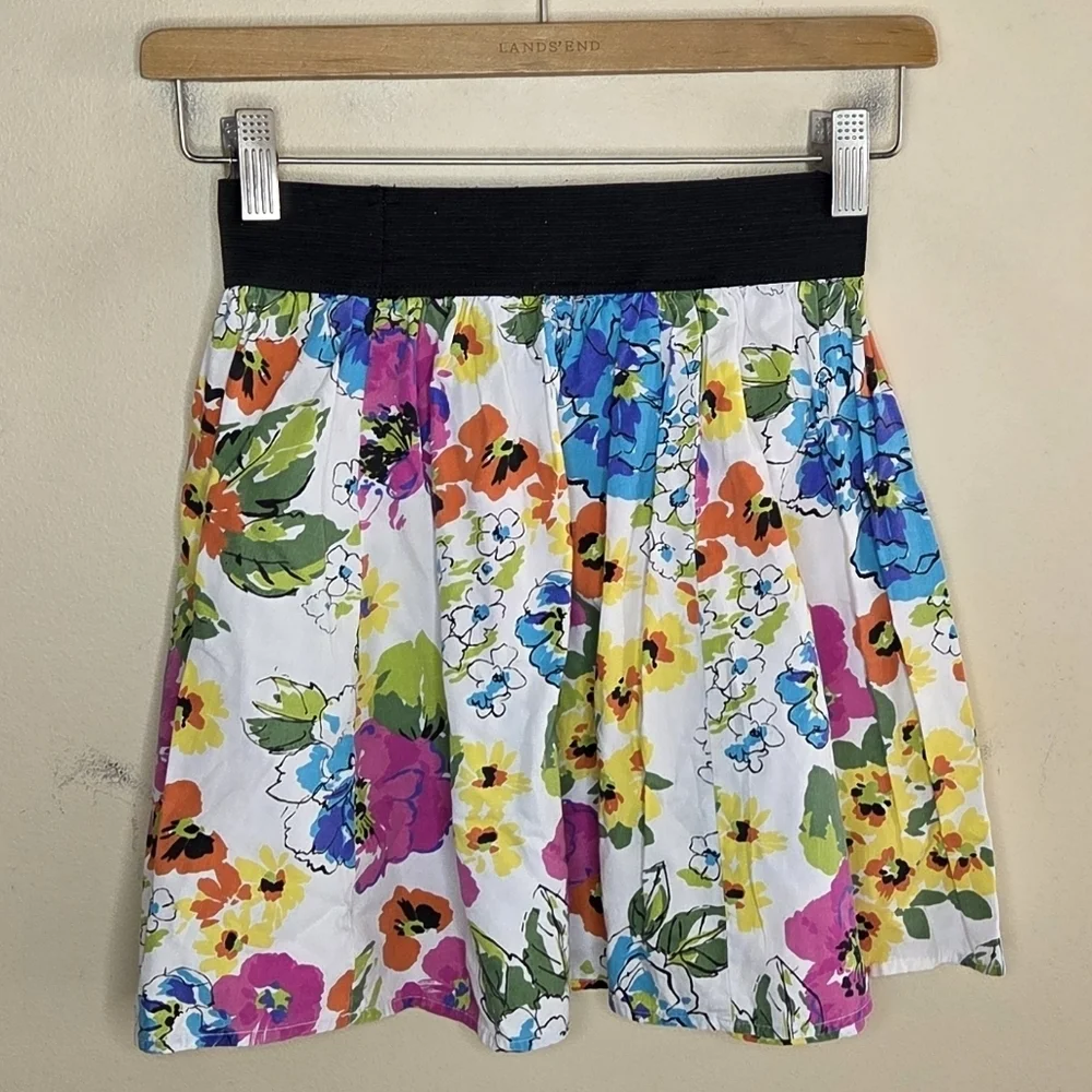 Cato Girls | Colorful Floral Circle Skirt Size 8/10 Pink Yellow Green Blue